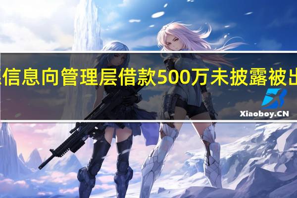 万德信息向管理层借款500万未披露 被出具警示函