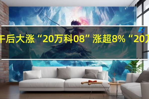 万科债券午后大涨“20万科08”涨超8%“20万科06”涨近5%