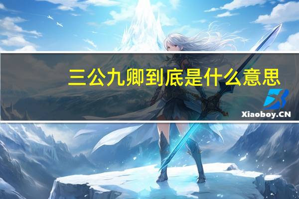 三公九卿到底是什么意思