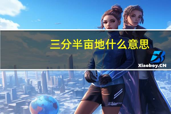 三分半亩地什么意思