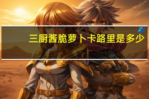 三厨 酱脆萝卜卡路里是多少