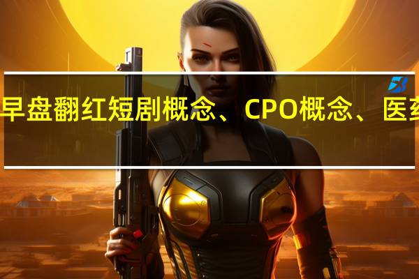 三大股指早盘翻红短剧概念、CPO概念、医药股等涨幅居前