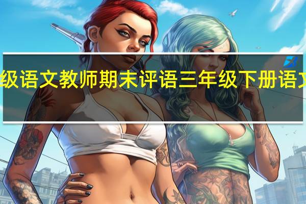 三年级语文教师期末评语 三年级下册语文期末试卷