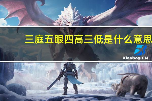 三庭五眼四高三低是什么意思