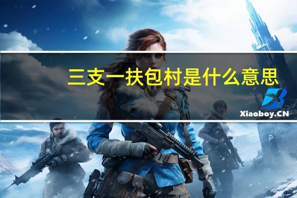 三支一扶包村是什么意思