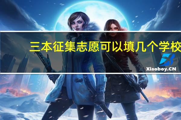 三本征集志愿可以填几个学校