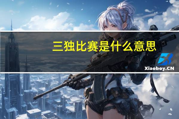 三独比赛是什么意思