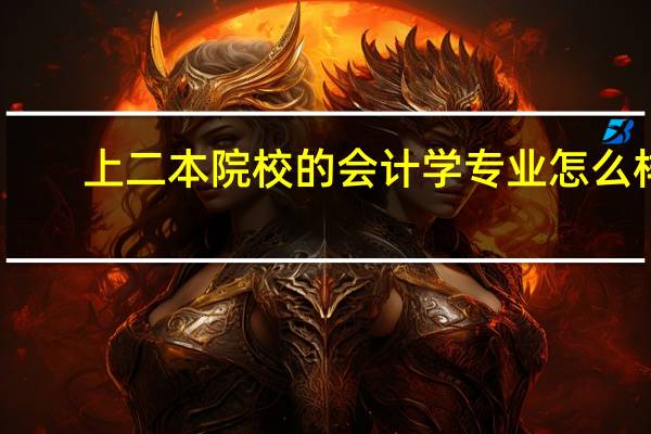 上二本院校的会计学专业怎么样