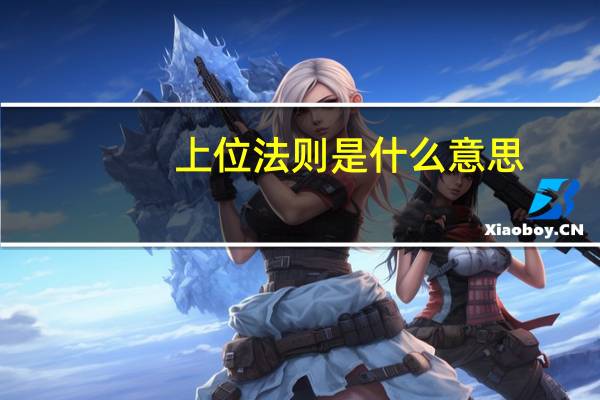 上位法则是什么意思