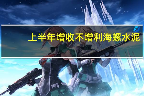 上半年增收不增利 海螺水泥:下半年需看宏观政策发力情况