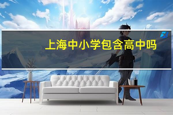 上海中小学包含高中吗