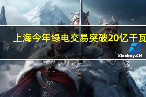 上海今年绿电交易突破20亿千瓦时