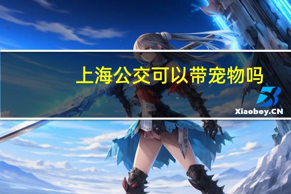 上海公交可以带宠物吗