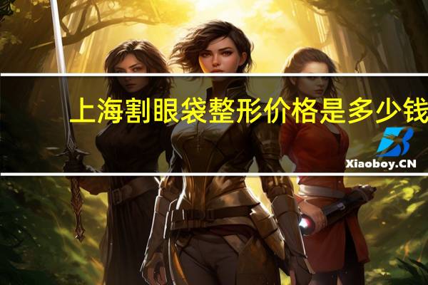 上海割眼袋整形价格是多少钱,做双眼皮多少钱