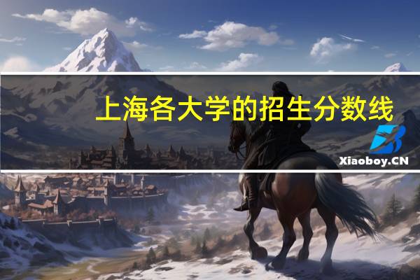 上海各大学的招生分数线