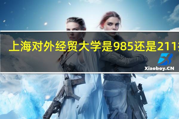 上海对外经贸大学是985还是211排名