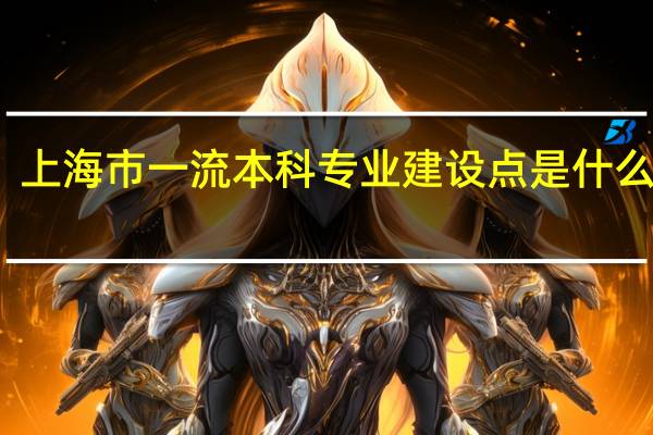 上海市一流本科专业建设点是什么意思