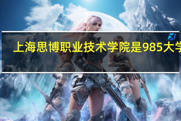 上海思博职业技术学院是985大学吗