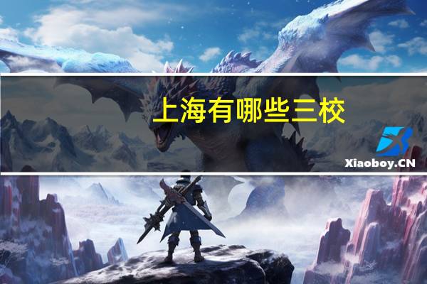 上海有哪些三校
