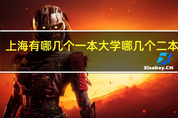 上海有哪几个一本大学 哪几个二本大学