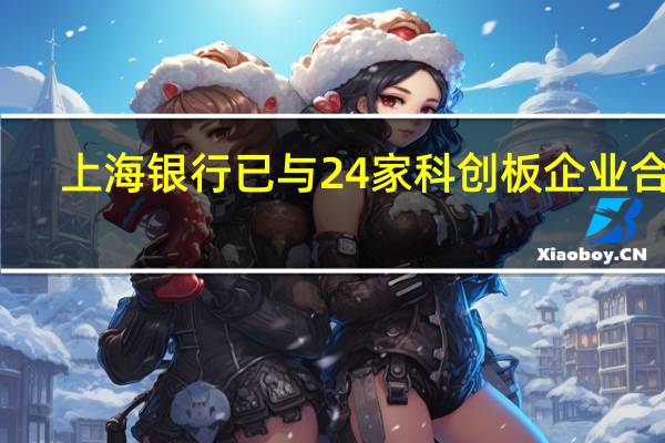 上海银行已与24家科创板企业合作