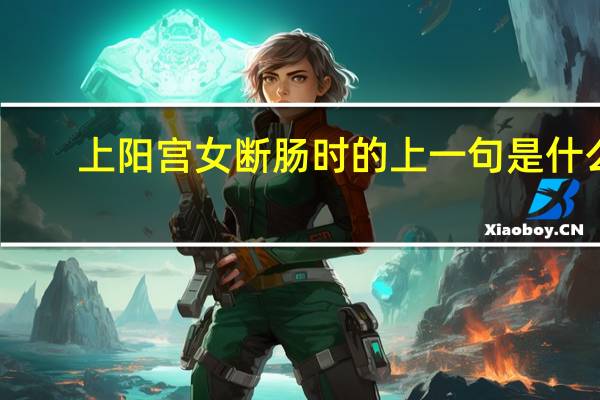上阳宫女断肠时的上一句是什么