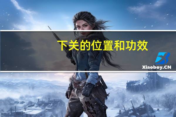 下关的位置和功效（下关的位置 下关功效及作用）