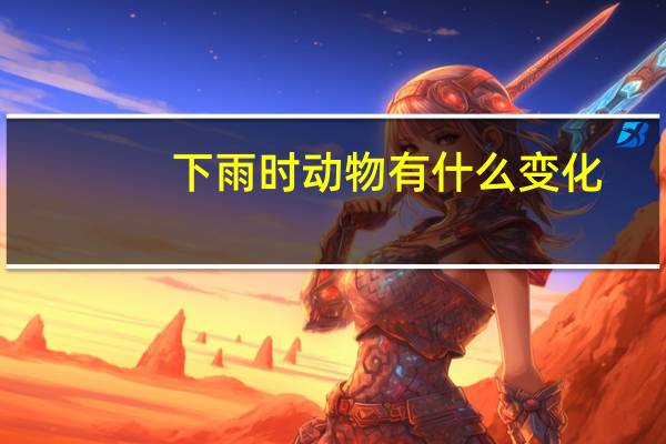 下雨时动物有什么变化