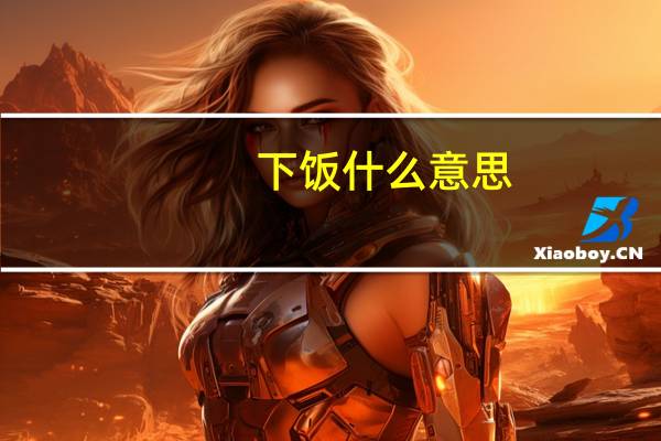 下饭什么意思