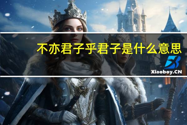 不亦君子乎君子是什么意思