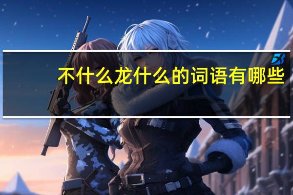 不什么龙什么的词语有哪些?