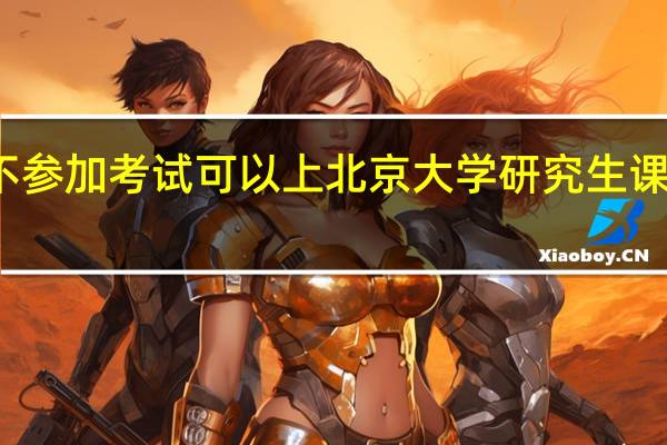 不参加考试可以上北京大学研究生课程班吗