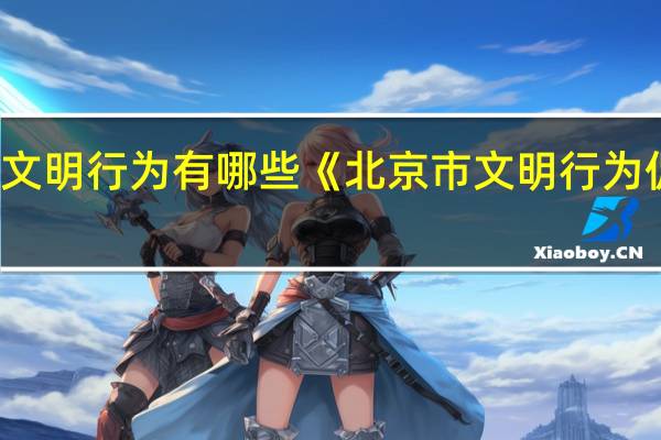 不文明行为有哪些《北京市文明行为促进条例（不文明行为有哪些）
