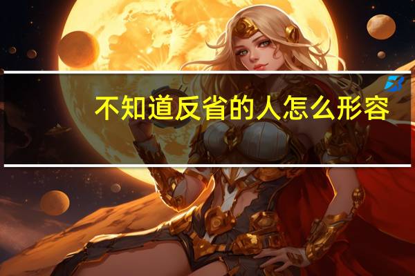 不知道反省的人怎么形容