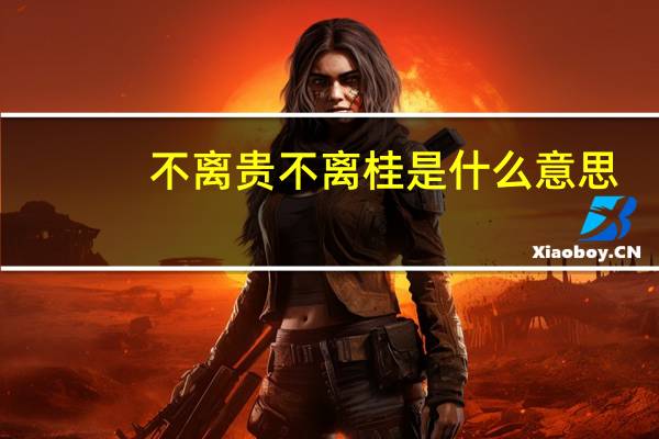 不离贵不离桂是什么意思