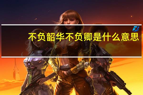不负韶华不负卿是什么意思