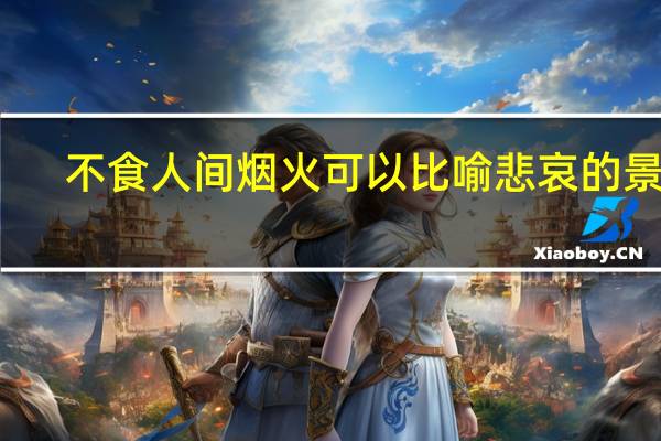 不食人间烟火可以比喻悲哀的景色