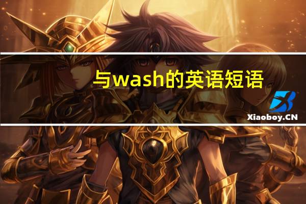 与wash的英语短语