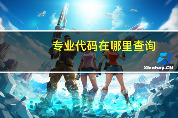 专业代码在哪里查询