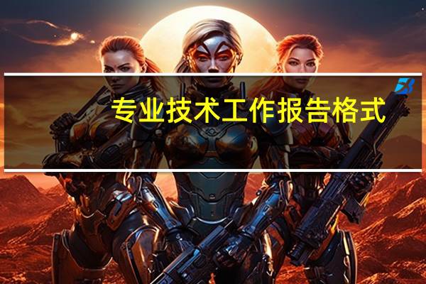 专业技术工作报告格式（专业技术工作报告）