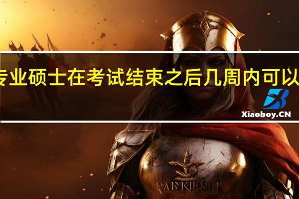 专业硕士在考试结束之后几周内可以去查分