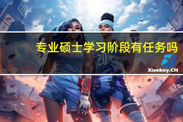 专业硕士学习阶段有任务吗