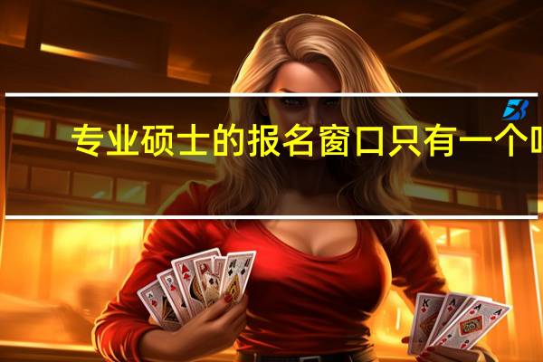 专业硕士的报名窗口只有一个吗
