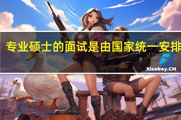 专业硕士的面试是由国家统一安排的吗