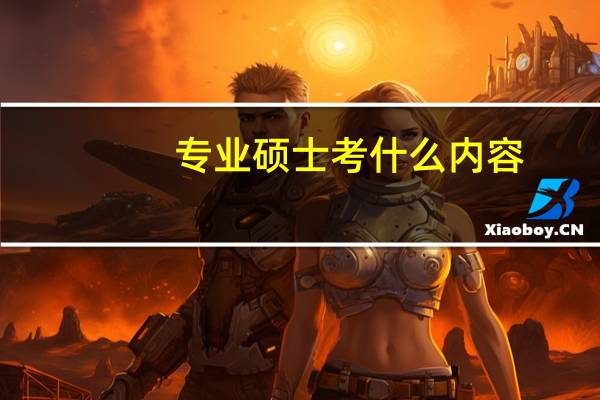 专业硕士考什么内容
