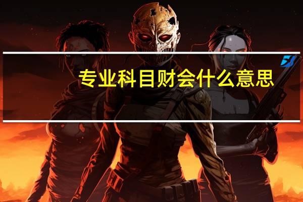 专业科目财会什么意思