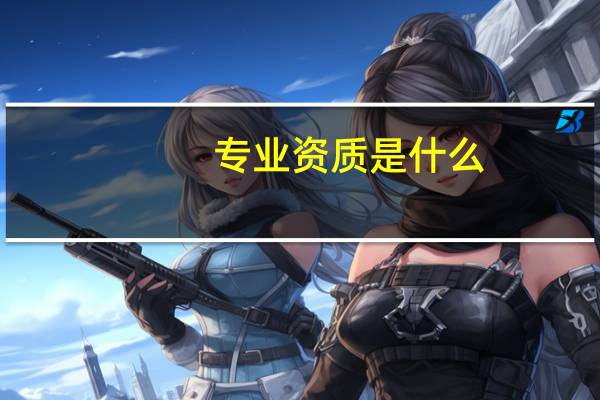 专业资质是什么