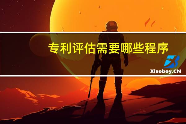 专利评估需要哪些程序，费用多少