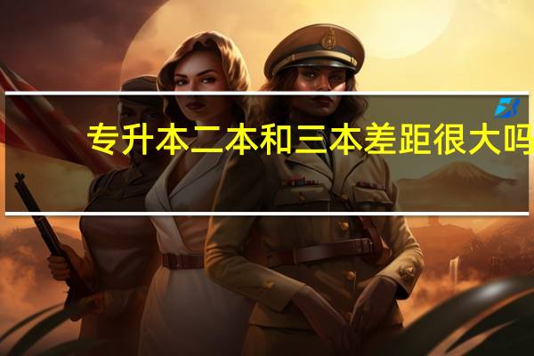 专升本二本和三本差距很大吗
