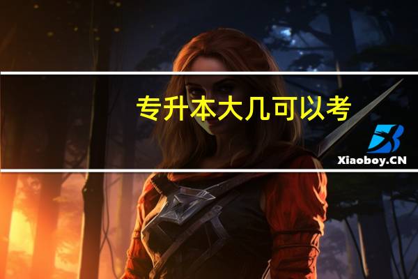 专升本大几可以考